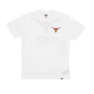 TSHIRT 47 BRAND BACKER ECHO TEXAS LONGHORNS  BIANCO