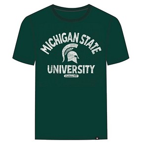 TSHIRT 47 BRAND IMPRINT ECHO MICHIGAN S. SPARTANS  VERDE SCURO