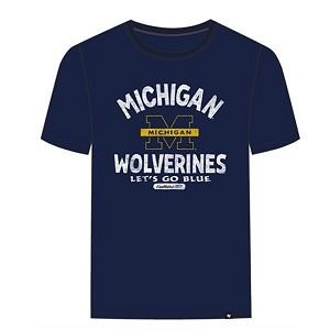 TSHIRT 47 BRAND IMPRINT ECHO MICHIGAN WOLVERINES  BLU NAVY