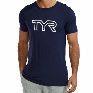 TSHIRT TYR BIG LOGO TRIBLEND USSTMC3A  BLU