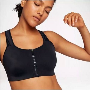 TOP SPORTIVO NIKE 858429 W ZIP BRA  NERO