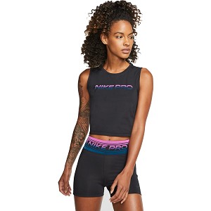 TOP SPORTIVO NIKE CJ3697-010 CROPPED TANK  NERO