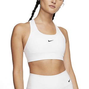 TOP SPORTIVO NIKE SWOOSH MED BV3636 100   BIANCO