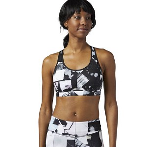 TOP SPORTIVO REEBOK CROSSFIT CF0149 HIGH SUPPORT  BIANCO/NERO