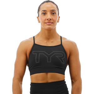 TOP SPORTIVO TYR BASE KINETIC BIG LOGO FGHSOL3A  NERO