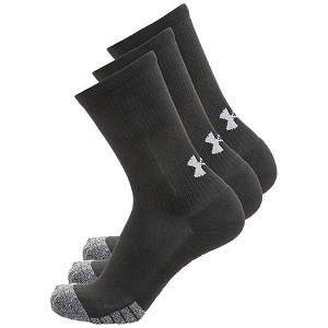 CALZA UNDER ARMOUR HEATGEAR CREW 1346751 3 PAIA  NERO