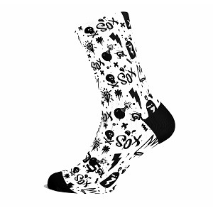 CALZA SOX FOOTWEAR DOODLE  BIANCO