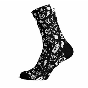 CALZA SOX FOOTWEAR DOODLE  NERO
