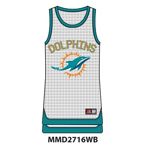 CANOTTA MAJESTIC 2716 NAILLE POLY GRAPHIC VEST  MIAMI DOLPHINS