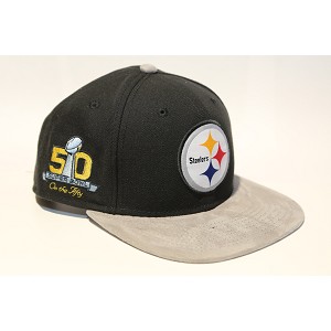 CAPPELLO NEW ERA 9FIFTY SB50 TEAM SUEDE   PITTSBURGH STEELERS