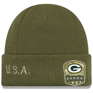 CAPPELLO NEW ERA SALUTE TO SERVICE KNIT 2019  GREEN BAY PACKERS