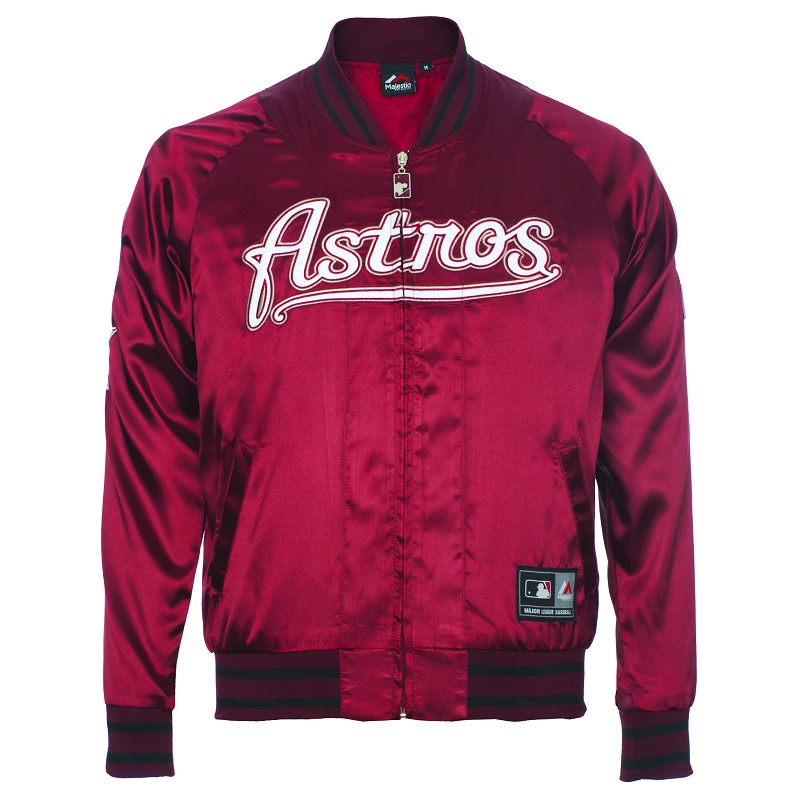 GIUBBOTTO MAJESTIC CASEY SATIN  ASTROS - Foto 2 di 3