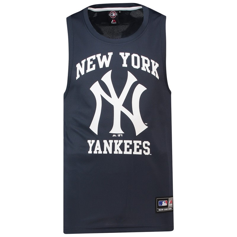 CANOTTA MAJESTIC MNY-4649 JONSER POLY MESH NEW YORK YANKEES - Foto 2 di 4