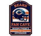 PANNELLO LEGNO WINCRAFT FAN CAVE 28 X 43 CM  CHICAGO BEARS