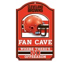 PANNELLO LEGNO WINCRAFT FAN CAVE 28 X 43 CM  CLEVELAND BROWNS