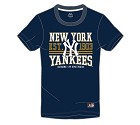 MAGLIA RAGAZZO MAJESTIC NEW YORK YANKEES SCRIPT  BLU NAVY