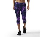 PANTALONE REEBOK CROSSFIT CE7768 LEGGINGS WORKOUT CAPRI  VIOLA