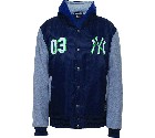 GIUBBOTTO MAJESTIC MNY1285 MIX FABRIC NEW YORK YANKEES  BLU NAVY