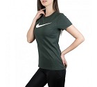 TSHIRT NIKE AQ3212 W DRY CREW  VERDE SCURO