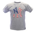 TSHIRT MAJESTIC MNY1917E2 NEW YORK YANKEES  GRIGIO