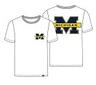 TSHIRT 47 BRAND BACKER ECHO MICHIGAN WOLVERINES  BIANCO