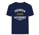 TSHIRT 47 BRAND IMPRINT ECHO MICHIGAN WOLVERINES  BLU NAVY