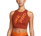 TOP SPORTIVO NIKE CROP TANK PRO GRX FB5261 832  ARANCIONE