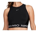 TOP SPORTIVO NIKE CROP TANK PRO SHINE FB5588 010  NERO