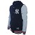 FELPA MAJESTIC MNY1427 FLEECE LETTERMAN  BLU