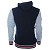 FELPA MAJESTIC MNY1427 FLEECE LETTERMAN  BLU